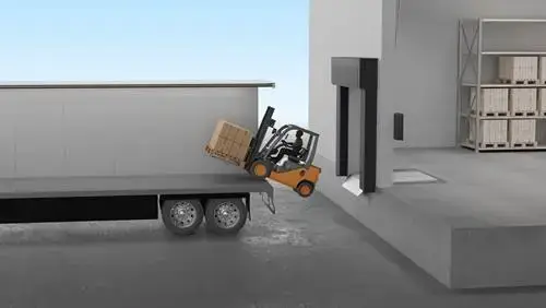 Xe hàng cố ý rời đi sớm khi không có dock lock khoa-xe-dock-lock-vehicle-restraint-door-plus-nguyen-phat-2